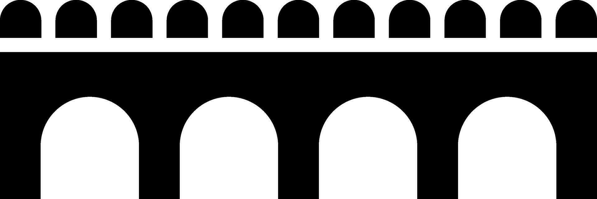 akvedukt bro ikon i platt stil. vektor