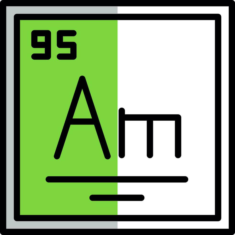 americium vektor ikon design