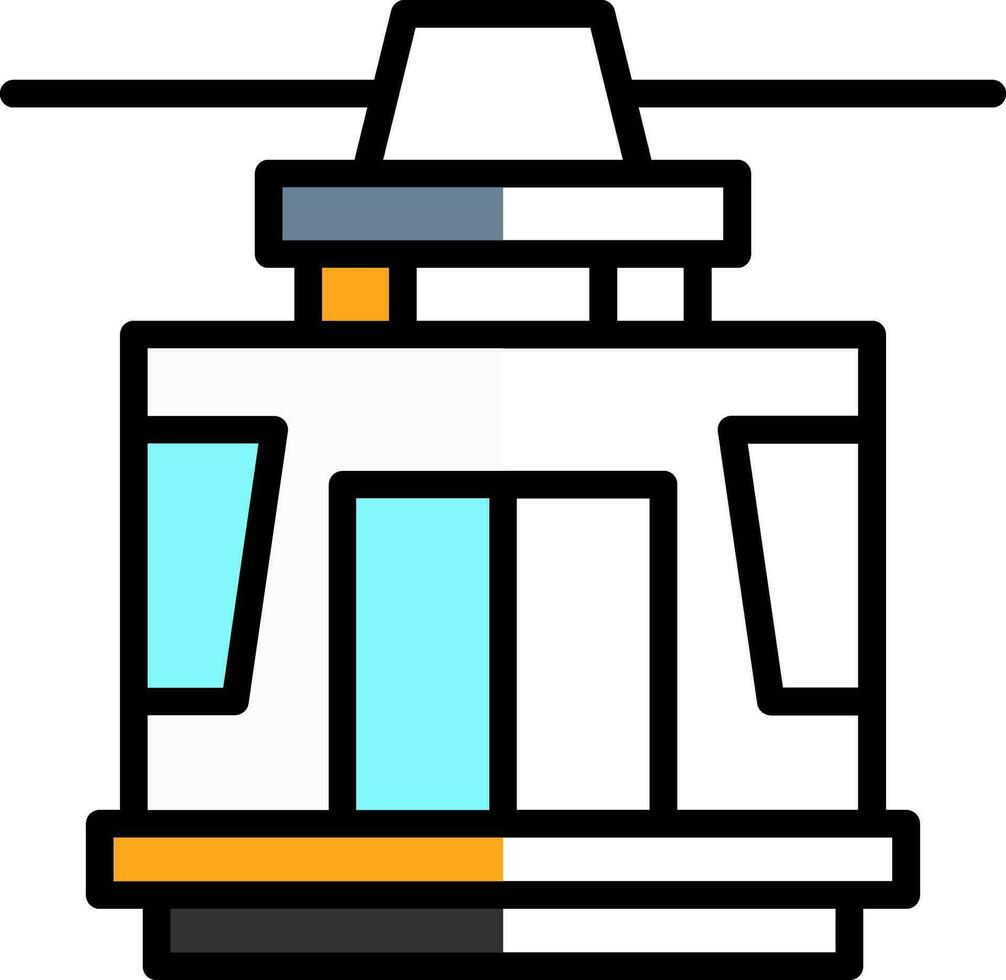 Seilbahn-Vektor-Icon-Design vektor