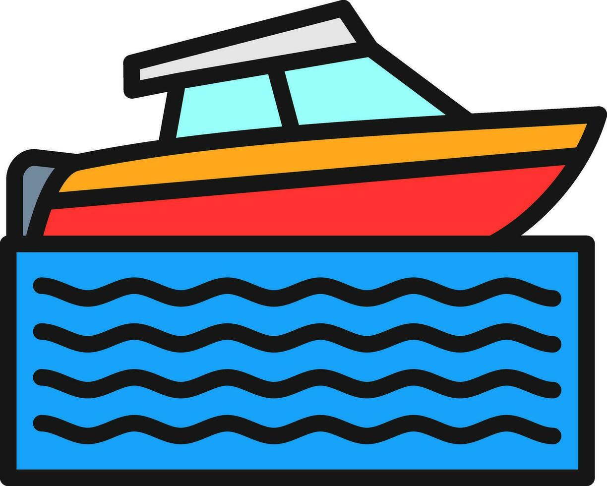 hastighet båt vektor ikon design