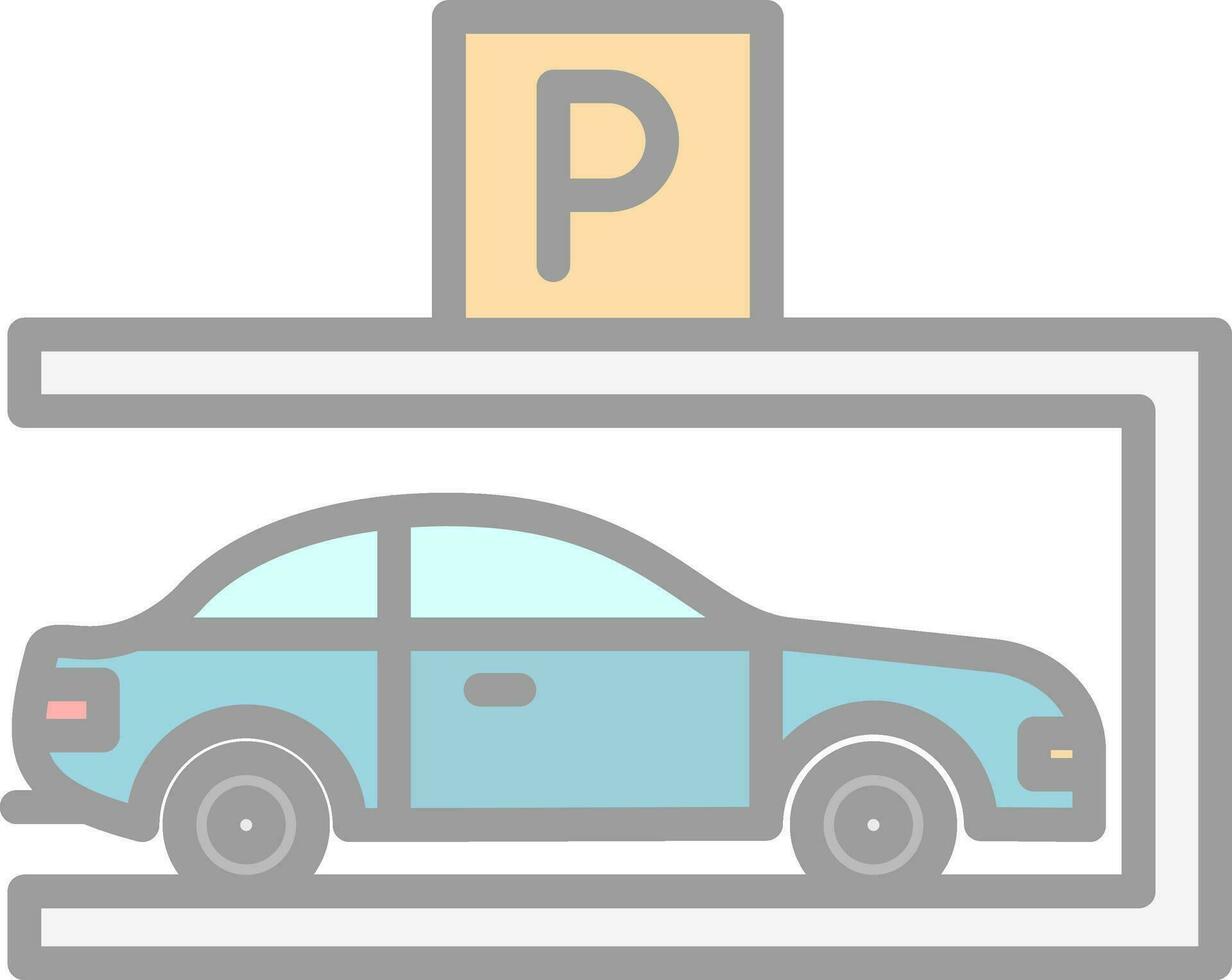 Parkplatz-Vektor-Icon-Design vektor