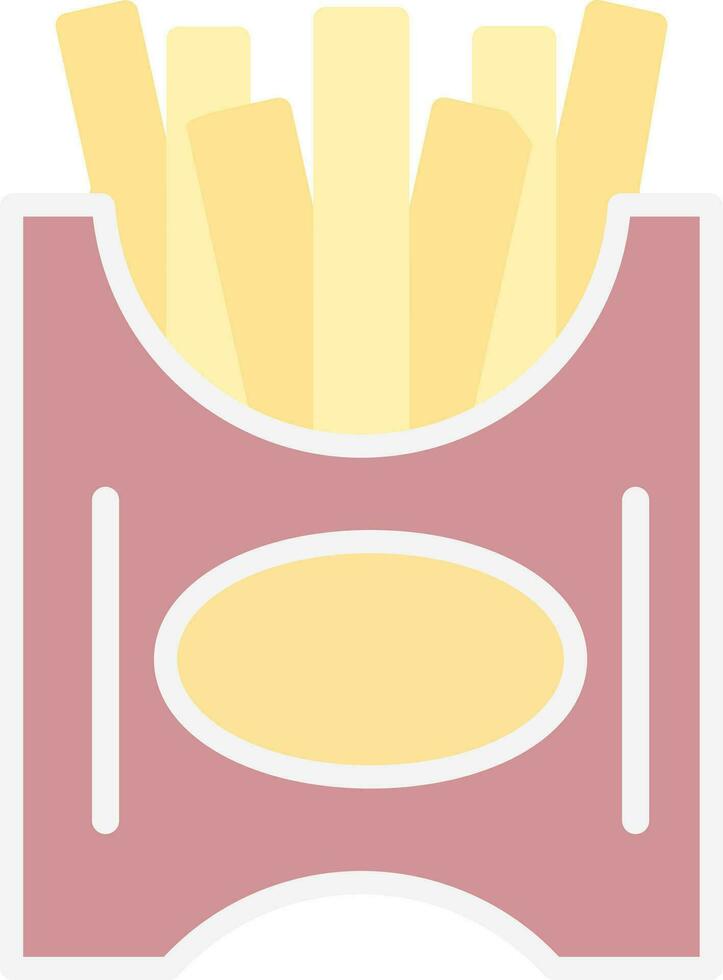 Pommes-Frites-Vektor-Icon-Design vektor