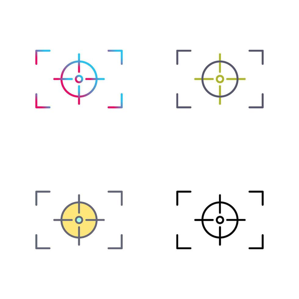 Horizontales Vektorsymbol mit einzigartigem Fokus vektor