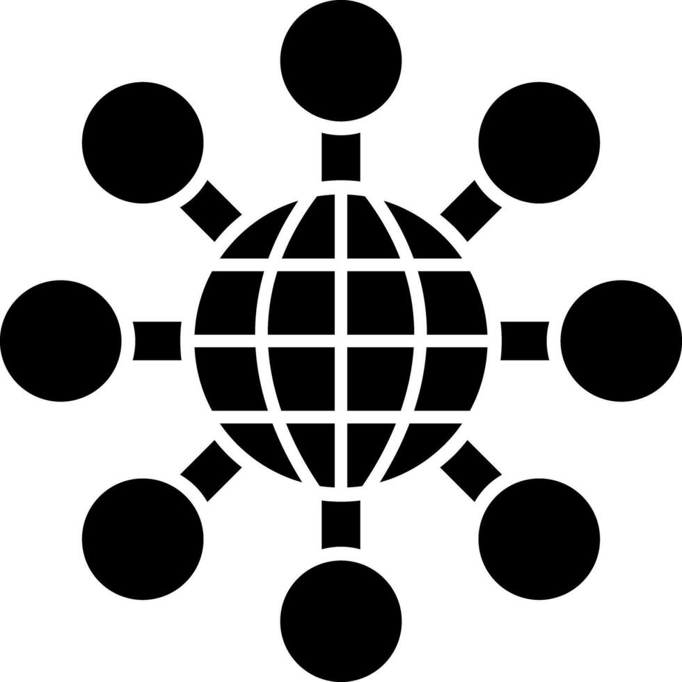 global Vernetzung oder Sozial Vernetzung Symbol. vektor