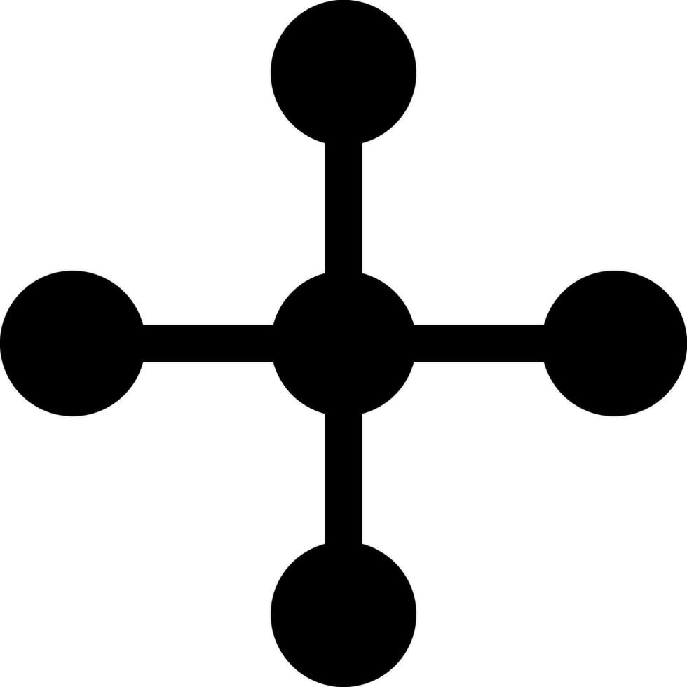 Vernetzung Symbol oder Symbol im schwarz Farbe. vektor