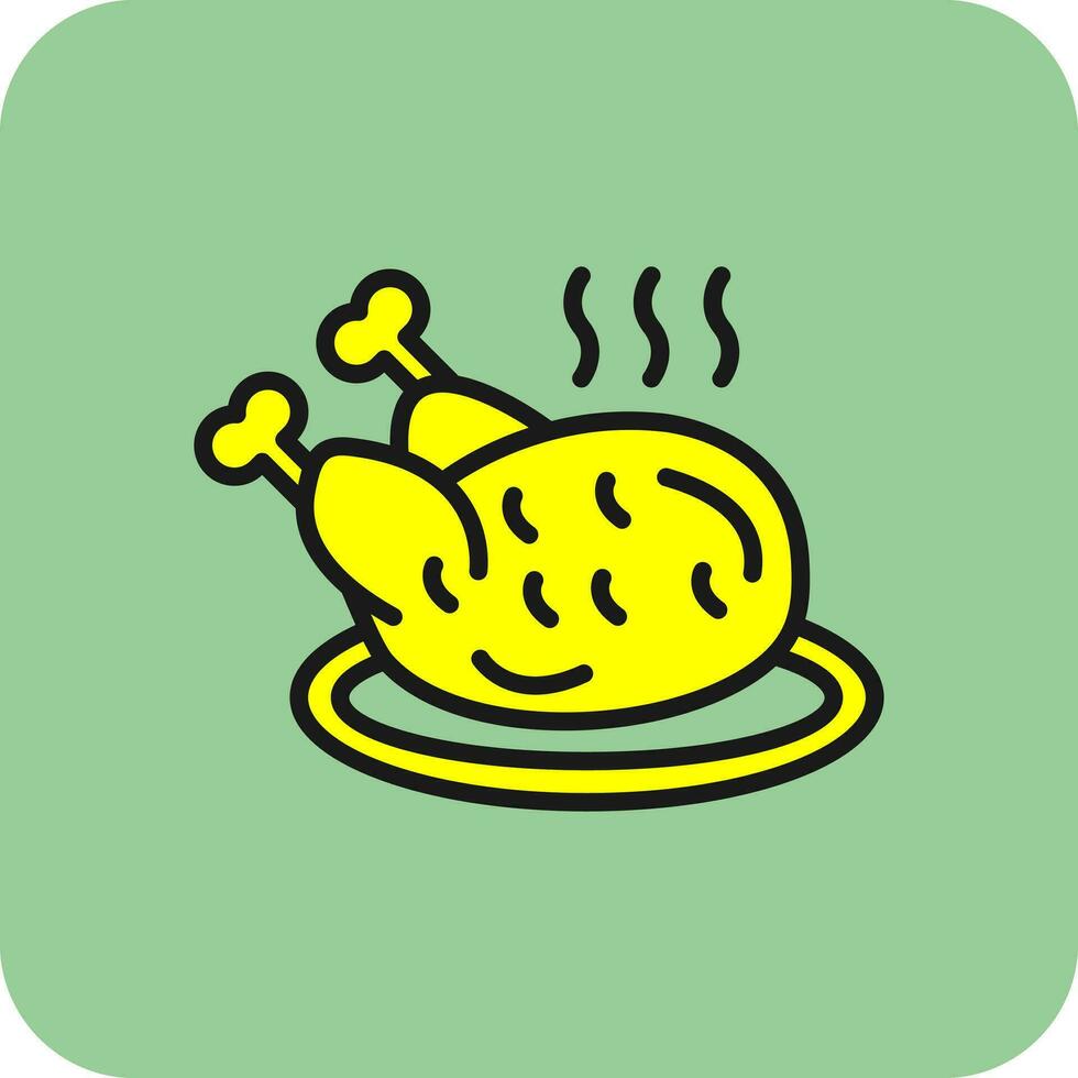 Huhn-Vektor-Icon-Design vektor