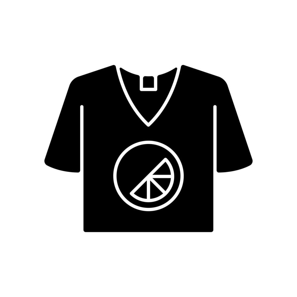 Marken T-Shirt schwarz Glyphe Symbol vektor