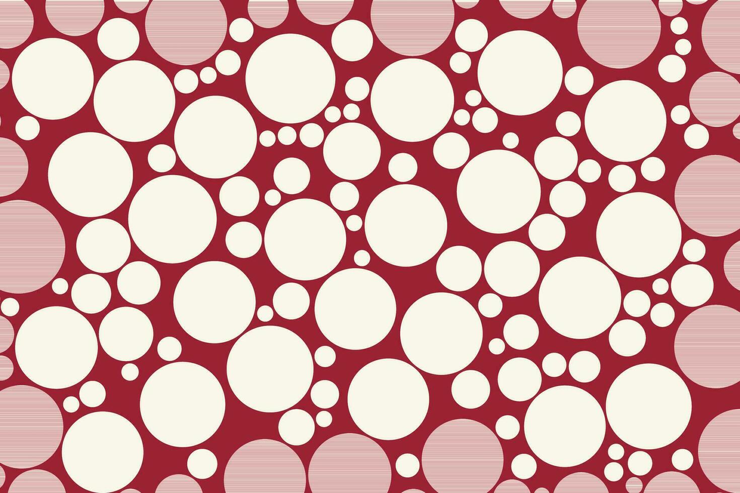 rot und Weiß zufällig Kreis Mosaik Muster. Vektor Hintergrund.