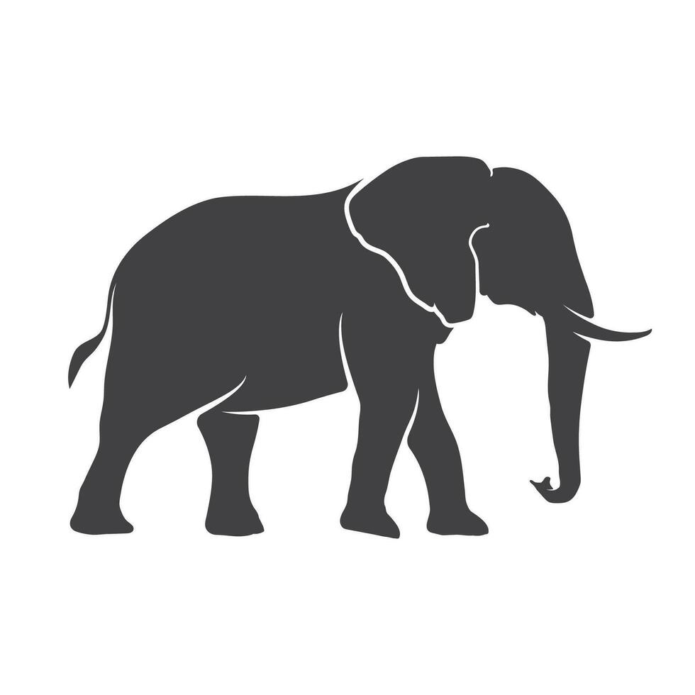 elefant silhuett logotyp ikon vektor. elefant symbol. vektor illustration