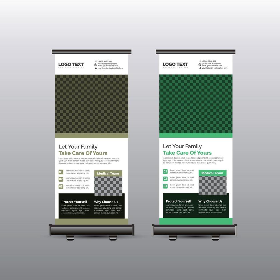 medizinisches Rollup-Banner-Design vektor