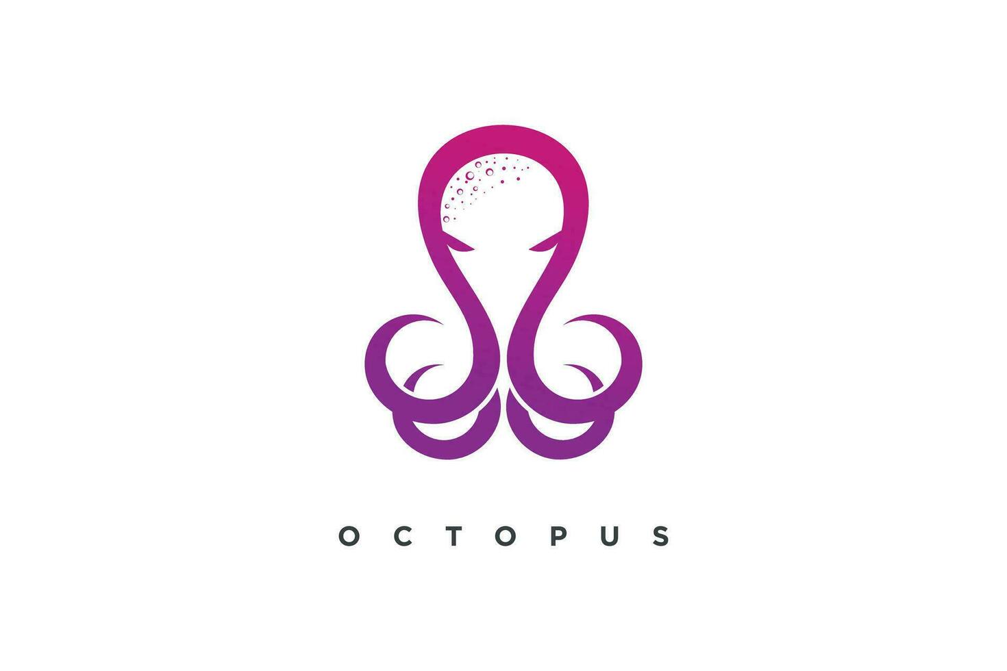 bläckfisk logotyp design aning med kreativ abstrakt begrepp vektor