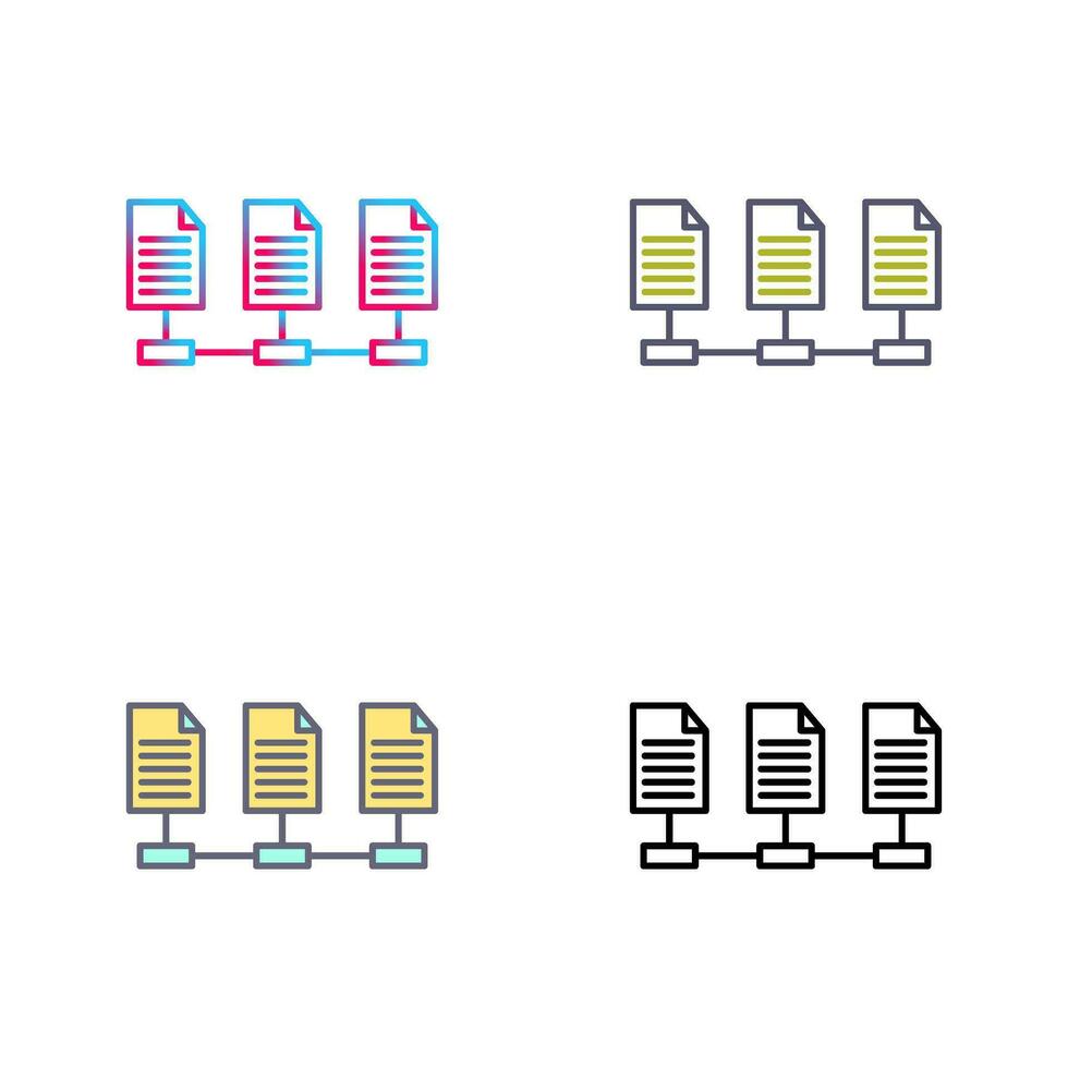 Vektorsymbol für Netzwerkdateien vektor