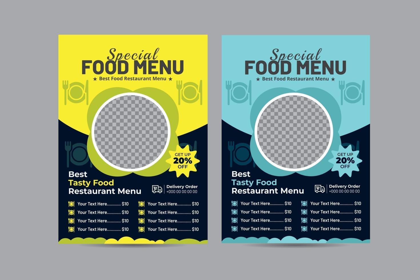modernes Fast-Food-Restaurant-Menü-Design vektor