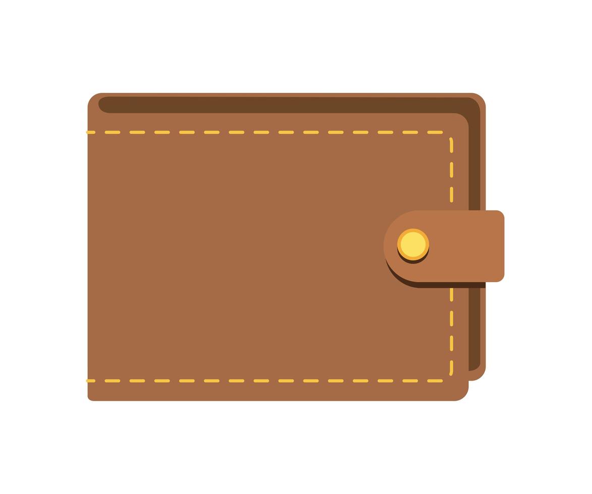 plånbok pengar tillbehör isolerad ikon vektor