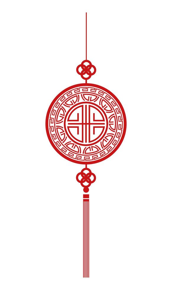 hängende Ikone der chinesischen kreisförmigen Dekoration vektor