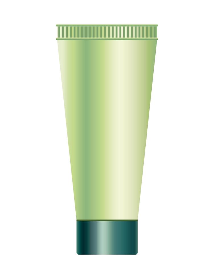 grünes Hautpflegetubenproduktsymbol vektor