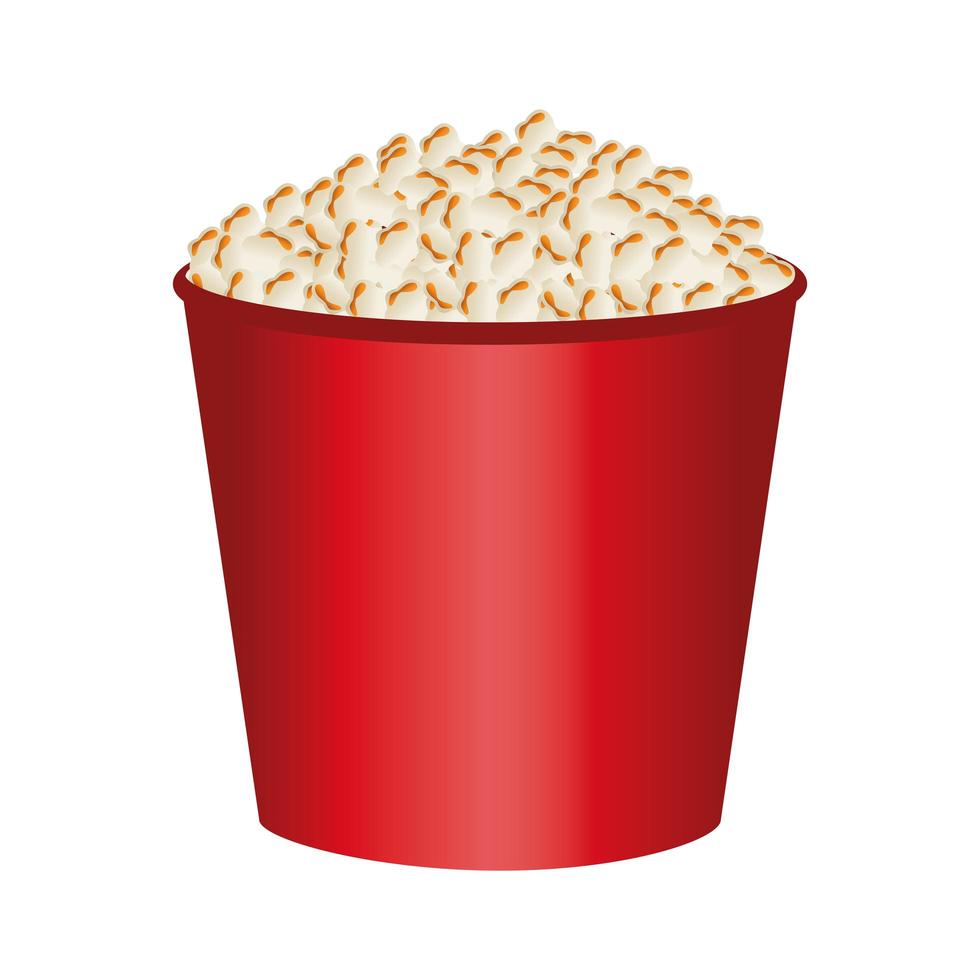 köstliche Popcorn-Fast-Food-Ikone vektor