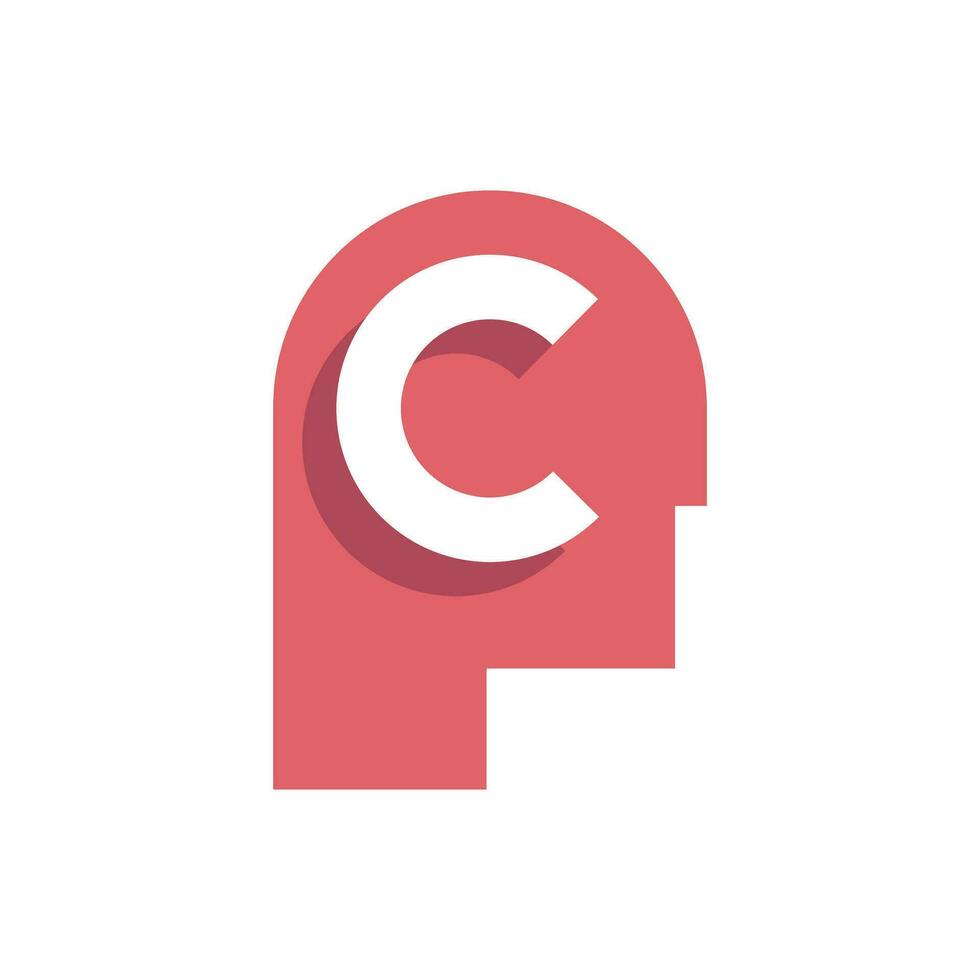 kreativ logotyp c vektor
