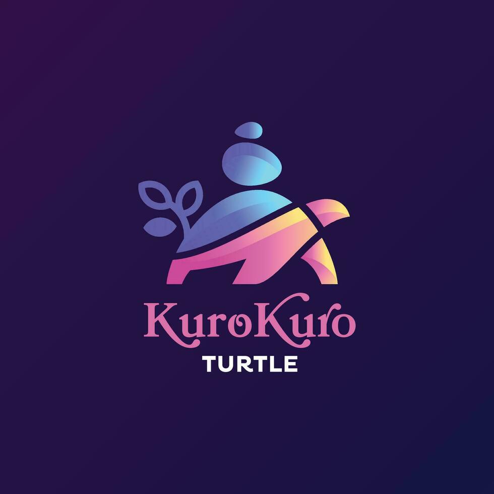 Schildkröte bunt Logo vektor