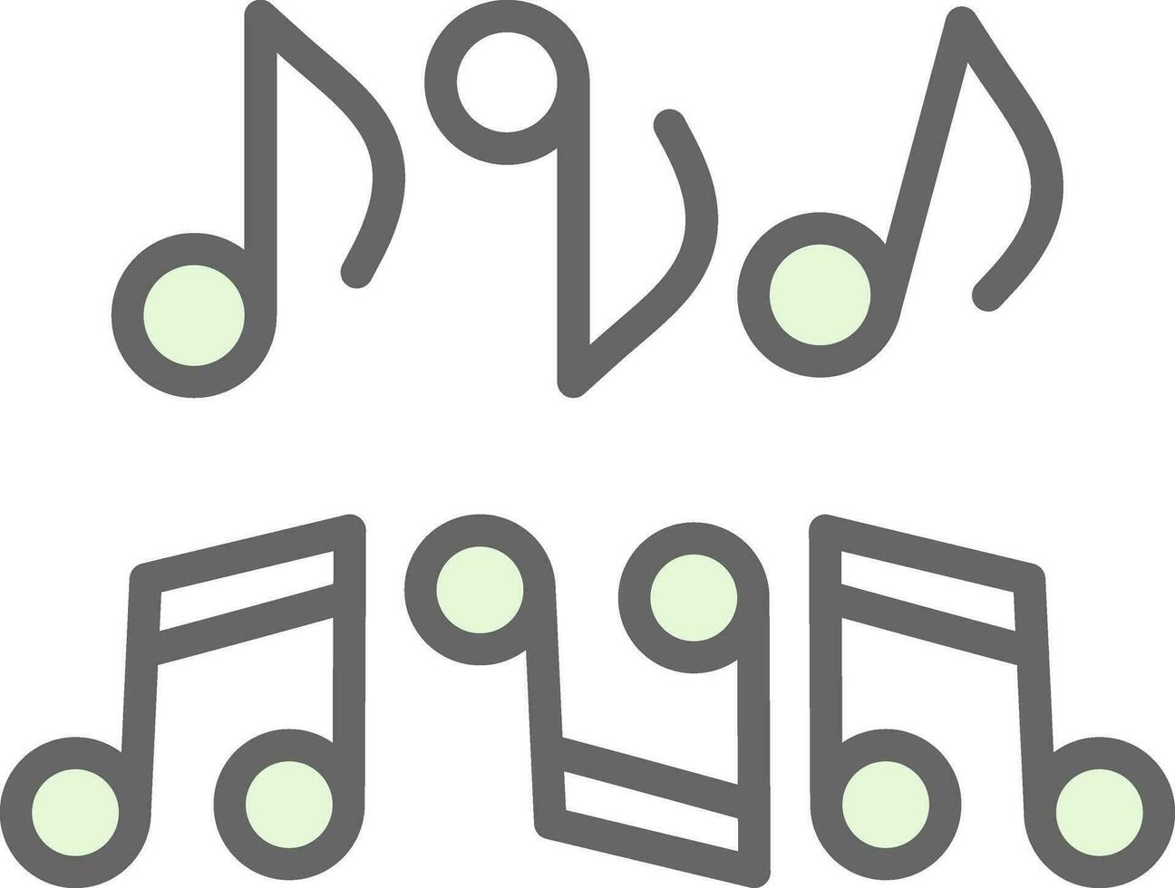 musikalisk notera vektor ikon design