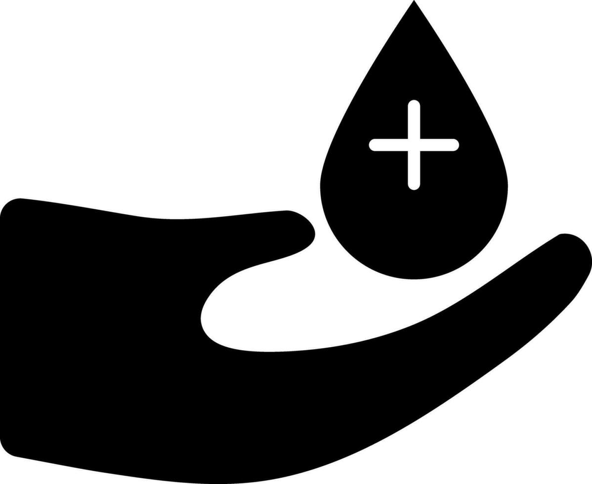 blod donation eller välgörenhet ikon i platt stil. vektor