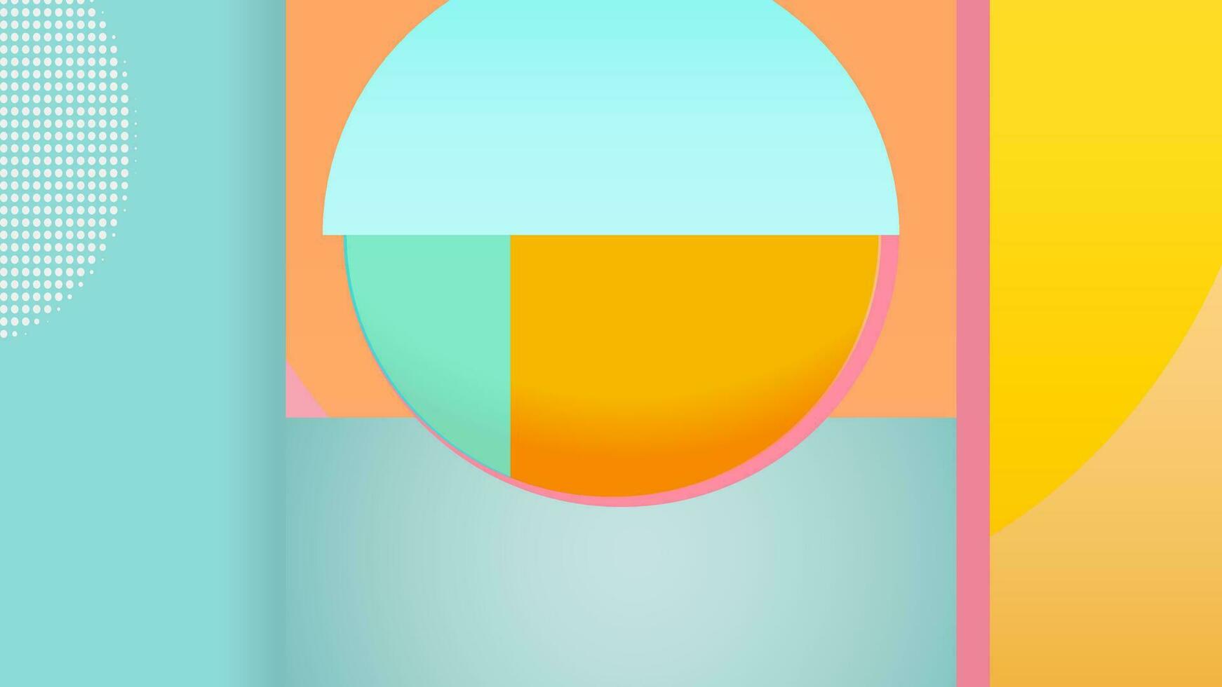 bunt Sommer- Banner Produkt Anzeige zylindrisch gestalten Podium geometrisch Poster Design leeren Raum vektor