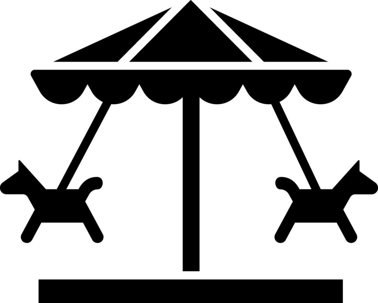 Messe Reiten Pferd Glyphe Symbol. vektor