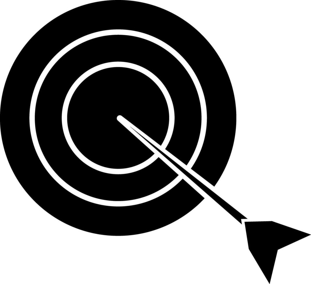 dartboard med pil ikon eller symbol. vektor