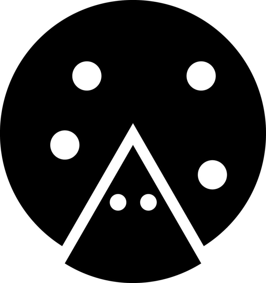 Glyphe Pizza Symbol im eben Stil. vektor