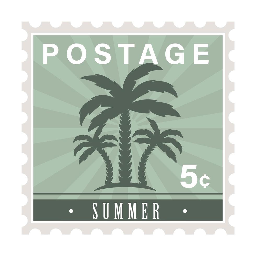 Sommer Briefmarke vektor