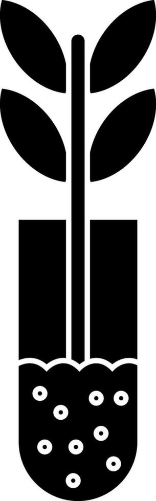 Glyphe Zeichen oder Symbol von Öko Prüfung Rohr. vektor