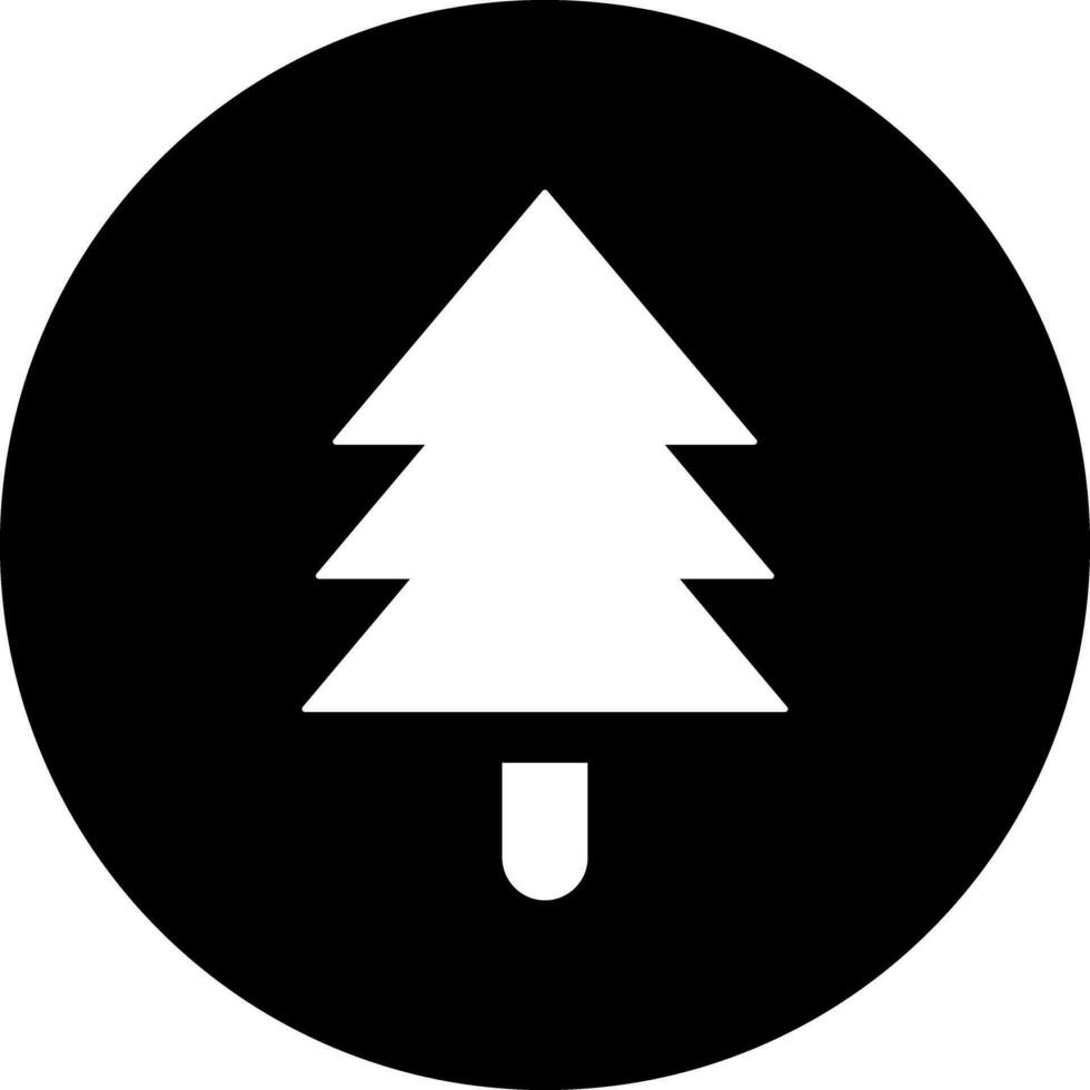 Weihnachten Baum Glyphe Symbol oder Symbol. vektor