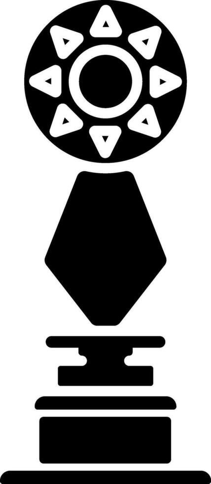 Glyphe Symbol von stilvoll Trophäe oder vergeben. vektor