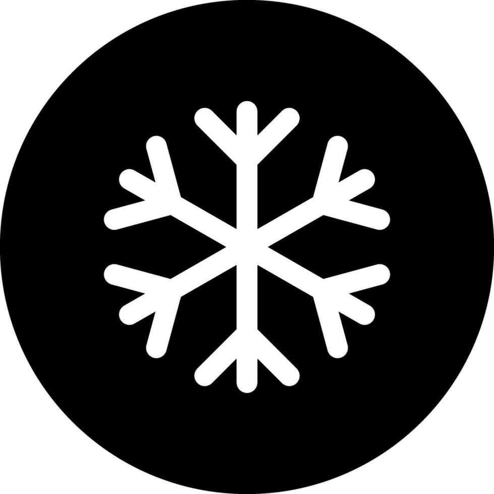 glyf snöflinga ikon eller symbol. vektor