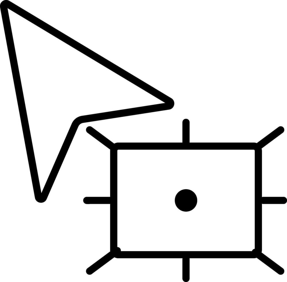 Mauszeiger Symbol im schwarz und Weiß Farbe. vektor