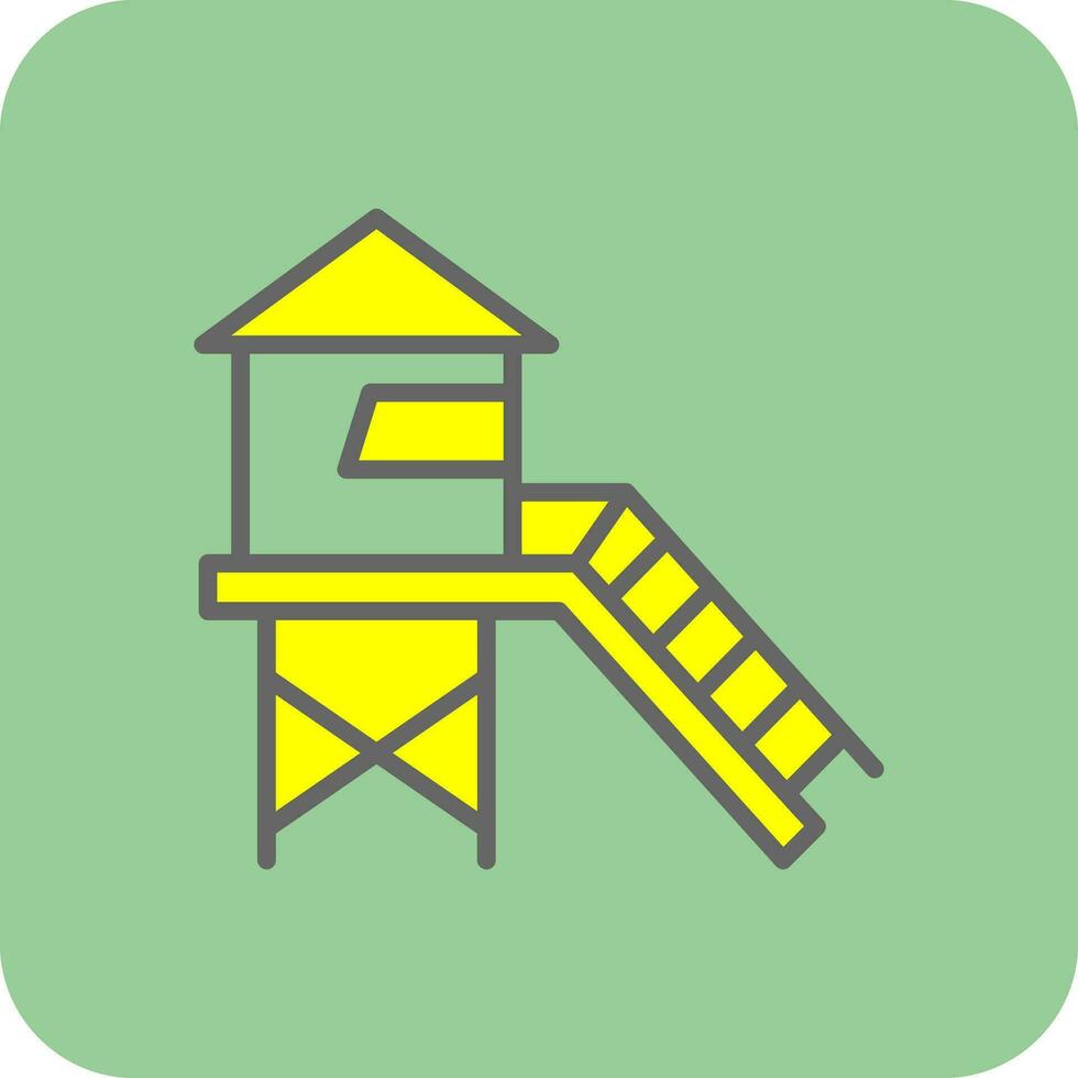 Rettungsschwimmer Turm Vektor Symbol Design