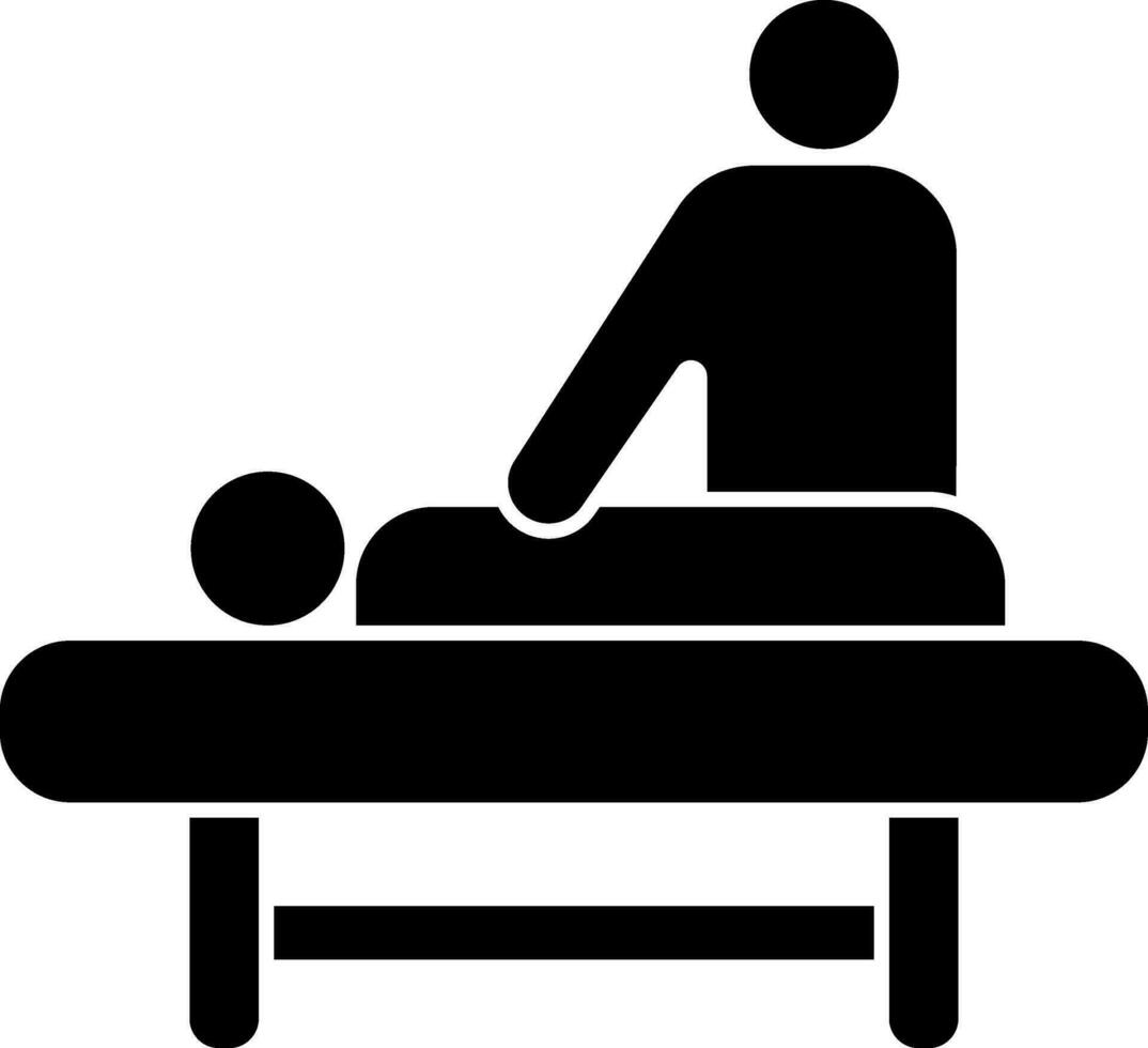 Körper Massage Symbol im eben Stil. vektor