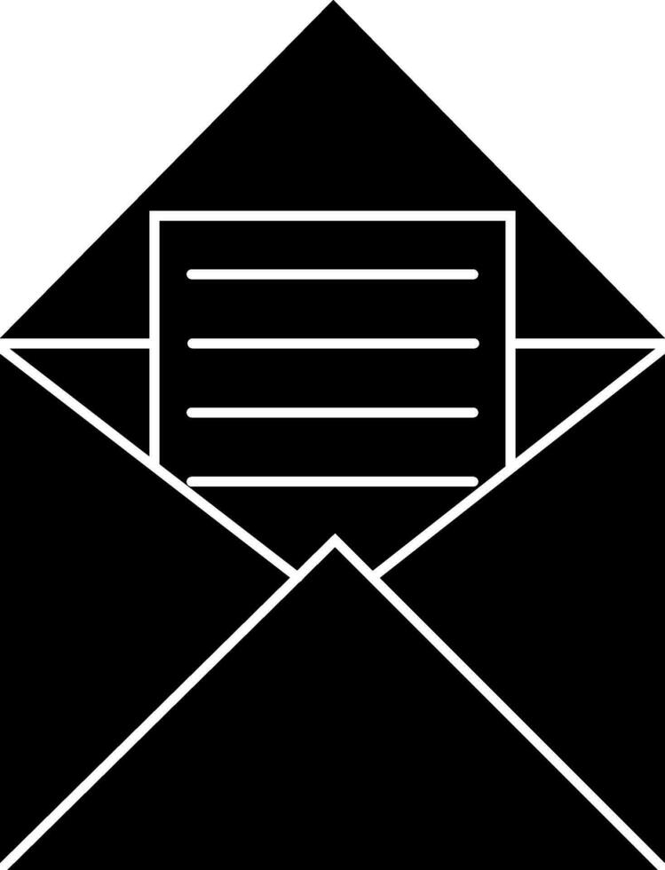 Mail Glyphe Symbol oder Symbol im eben Stil. vektor