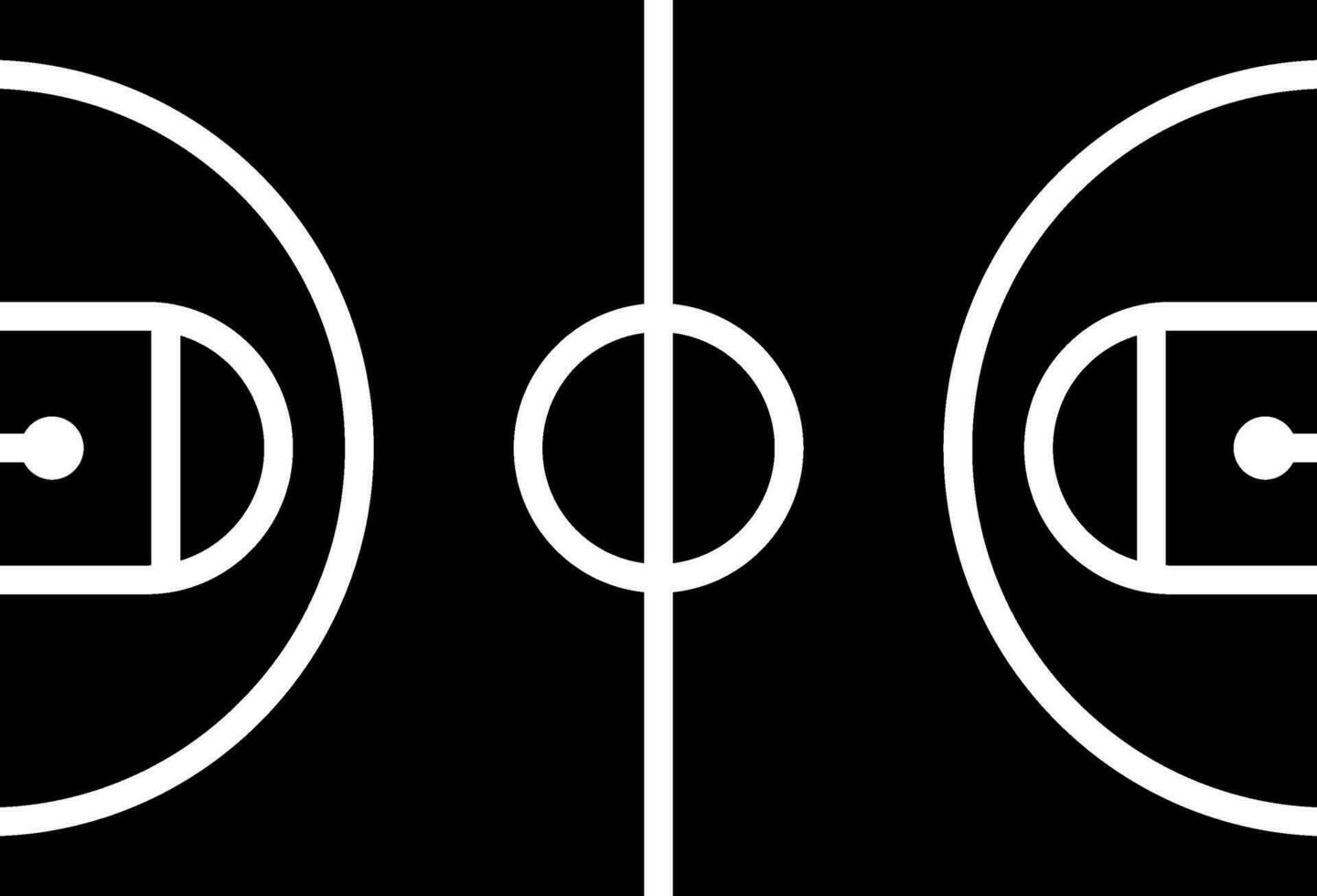 schwarz und Weiß Illustration von Basketball Feld Symbol. vektor