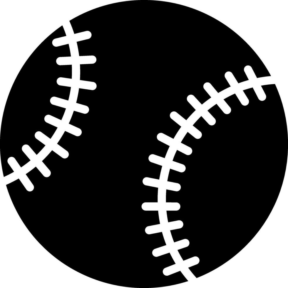 baseboll ikon i svart och vit Färg. vektor