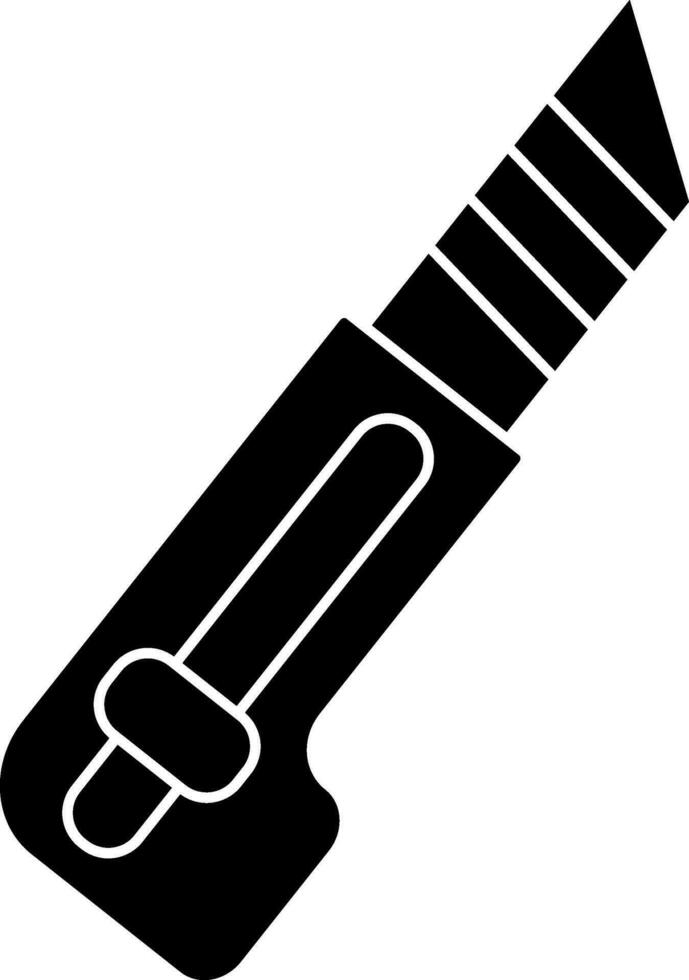 Illustration von Cutter Symbol im schwarz und Weiß Farbe. vektor