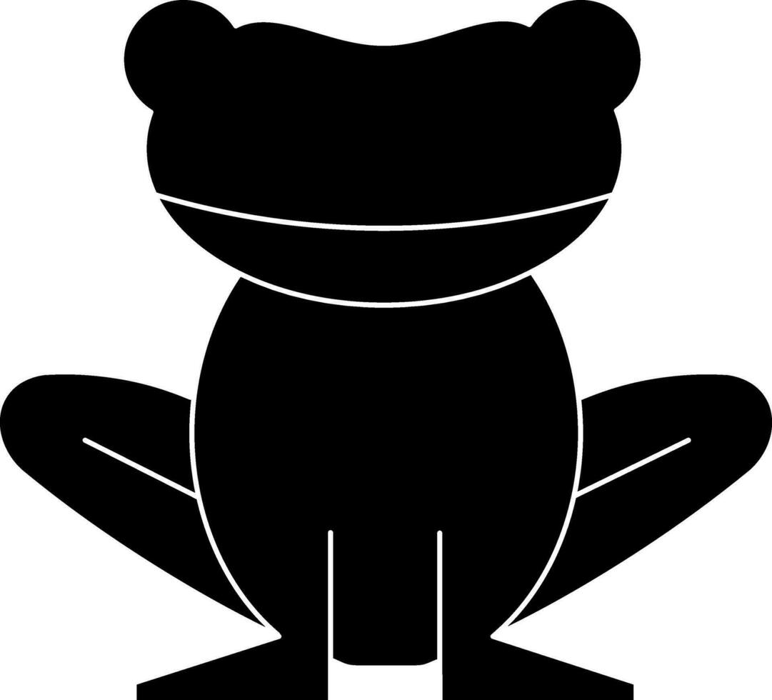 Illustration von Frosch Symbol im schwarz und Weiß Farbe. vektor