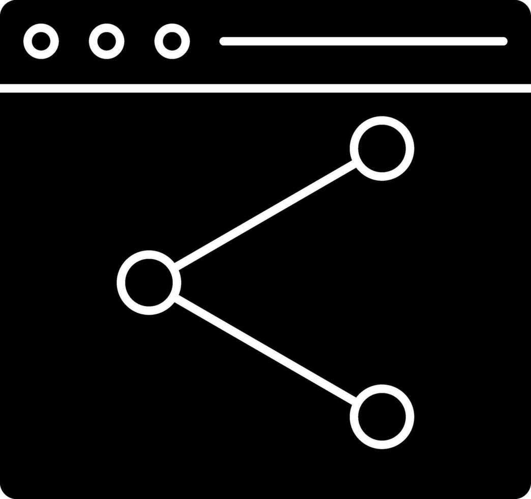 schwarz und Weiß Netz Server Symbol im eben Stil. vektor