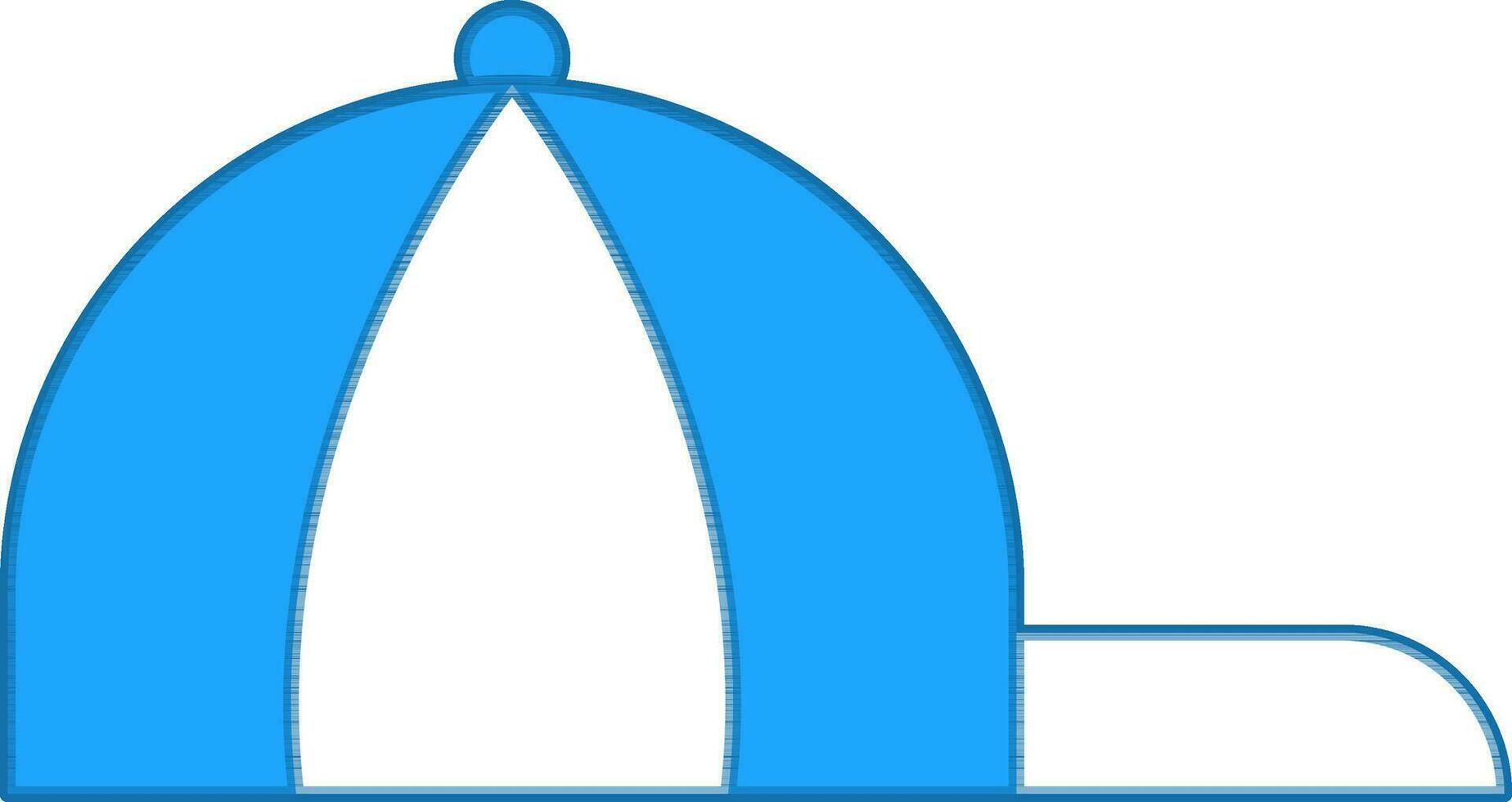 Deckel Symbol im Blau und Weiß Farbe. vektor