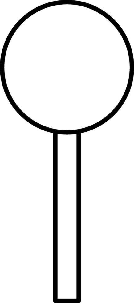 Lutscher Symbol im dünn Linie Kunst. vektor