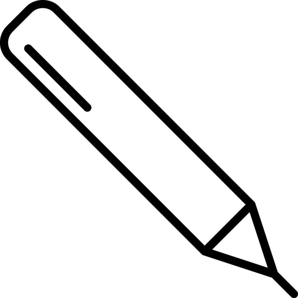 Illustration von Stift oder Bleistift Symbol im dünn Linie Kunst vektor