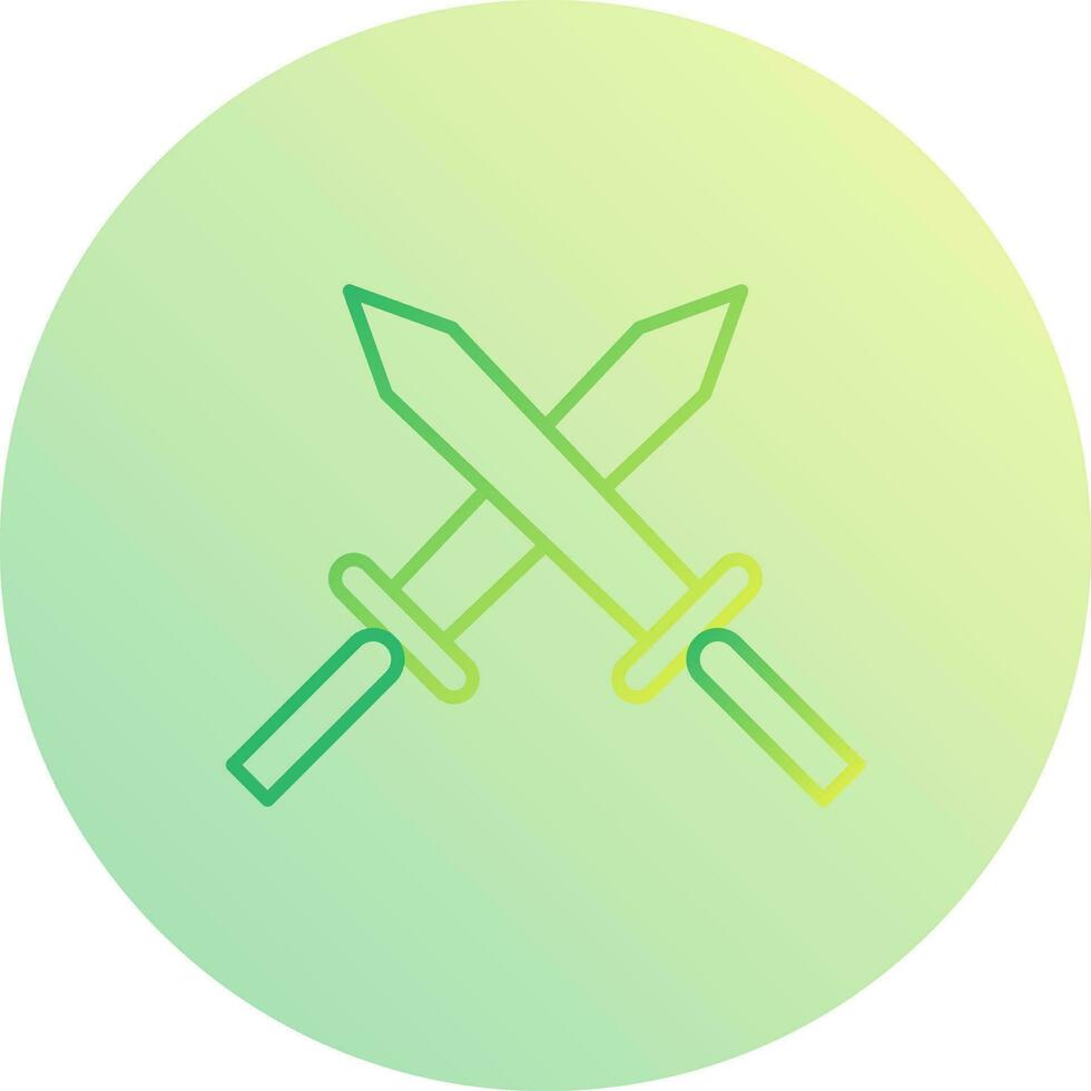 unik två svärd vektor ikon