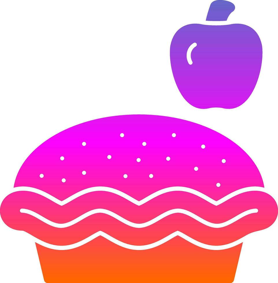 Apfel Kuchen Vektor Symbol Design