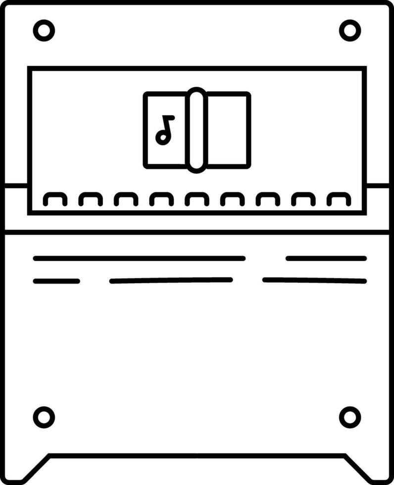 schwarz Linie Kunst Illustration von Klavier. vektor