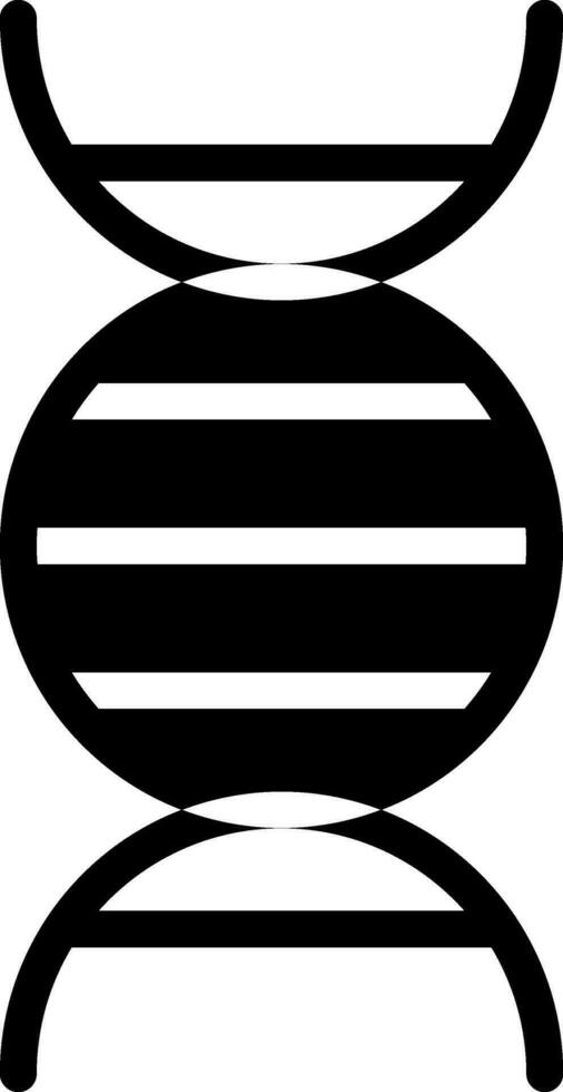 platt dna ikon i svart och vit Färg. vektor
